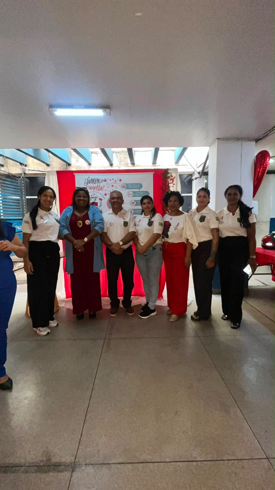 Equipe UNICIM na campanha Junho Vermelho de doação de sangue